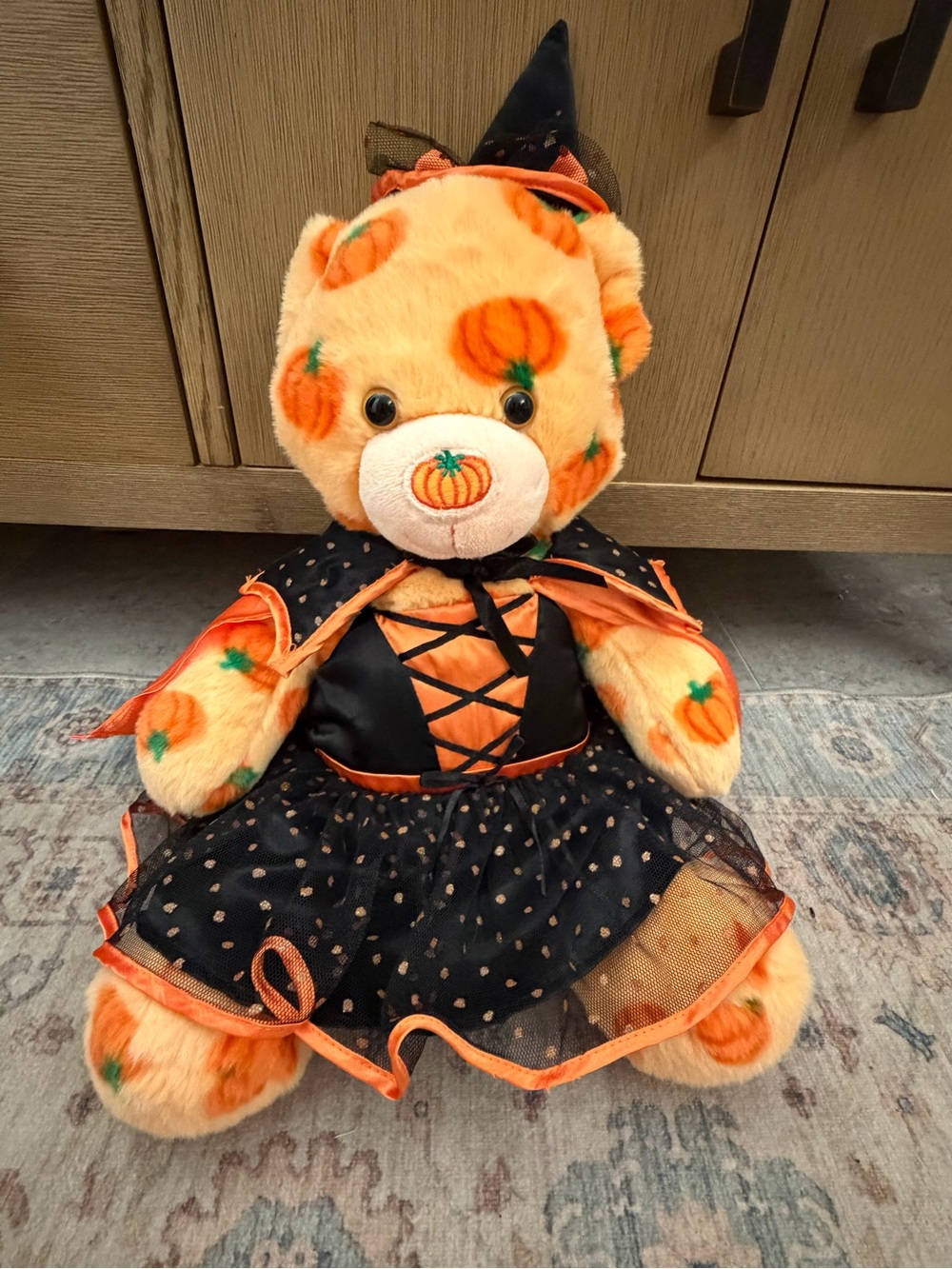 Vintage 2012 Build-A-Bear Pumpkin Pal Teddy Halloween Witch Bear Plush